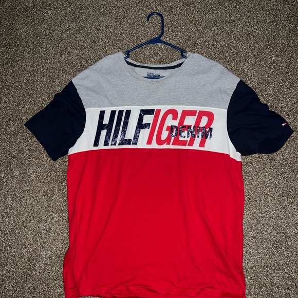 Tommy Hilfiger Other - Tommy Hilfiger Vintage OG Dark Blue Red Grey White T Shirt